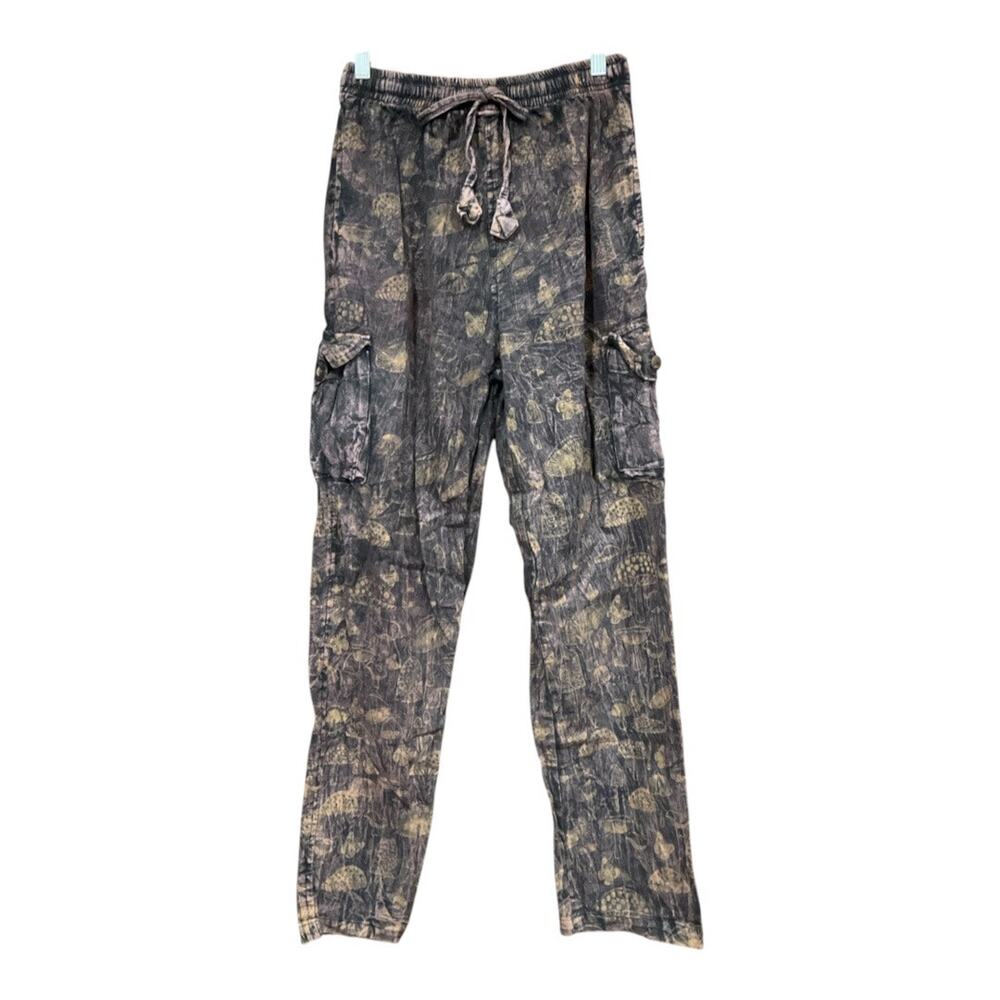 Mexicali Blues Pants Large BOHO 100% Cotton Mushrooms